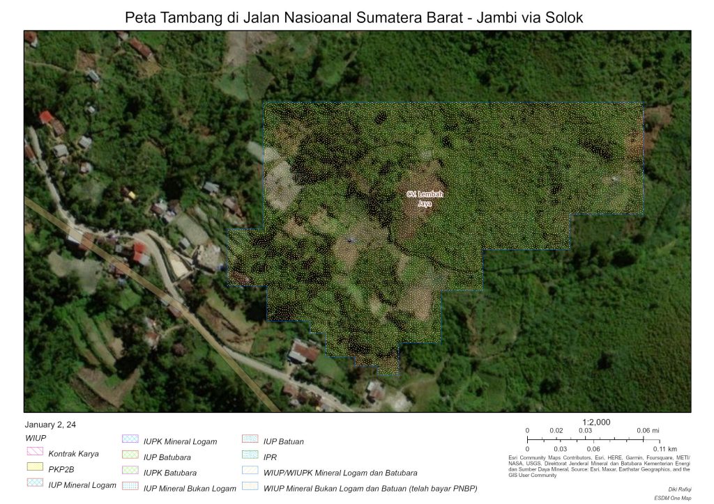 Gambar 8: Peta Tambang di Jalan Nasional Sumatera Barat - Jambi via Solok