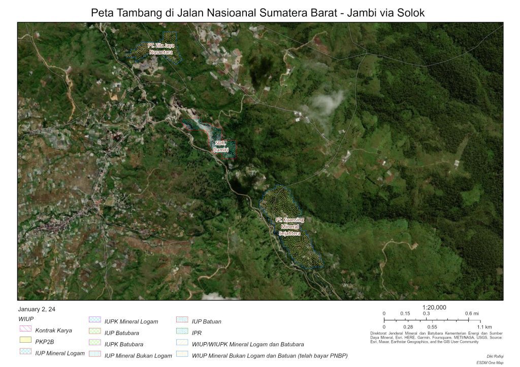 Gambar 7: Peta Tambang di Jalan Nasional